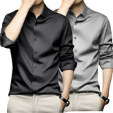 Men's Shirt Long Sleeve Non iron Wrinkle Resistant Business Dress
